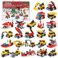 Kids Advent Calendar 2024,24pcs Fire Truck Play Vehicles Building Blocks for Boys, 24 Days Christmas Countdown Calendar Christma
