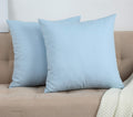 Tangdepot Handmade Decorative Solid 100% Cotton Canvas Throw Pillow Covers/Pillow Shams, (20'X20', Light Blue)