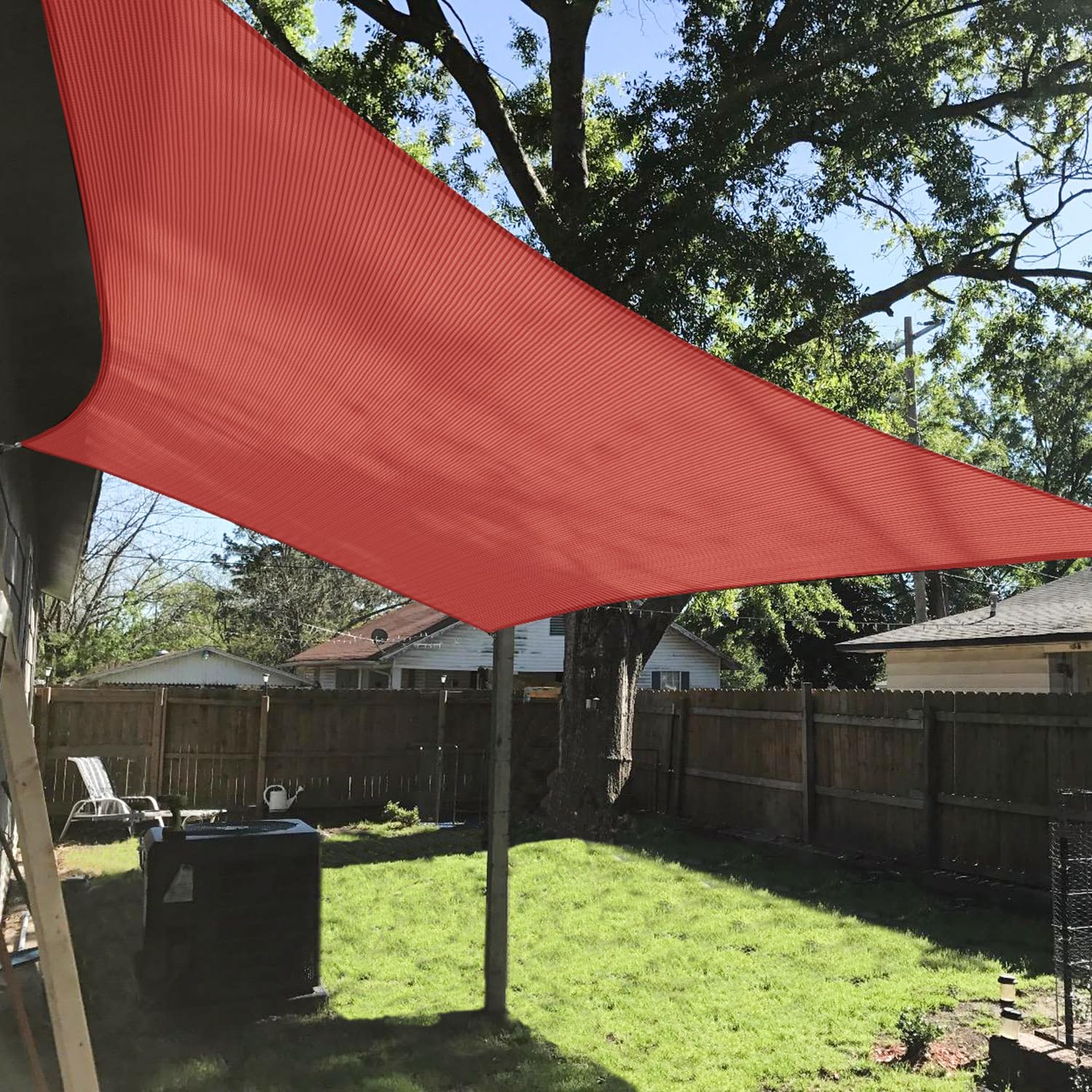 Tang Sunshades Depot Red 21'X21' Square Uv Block Sun Shade Sail Perfect For Outdoor Patio Garden Pergola Gazebo Canopy Dock Deck