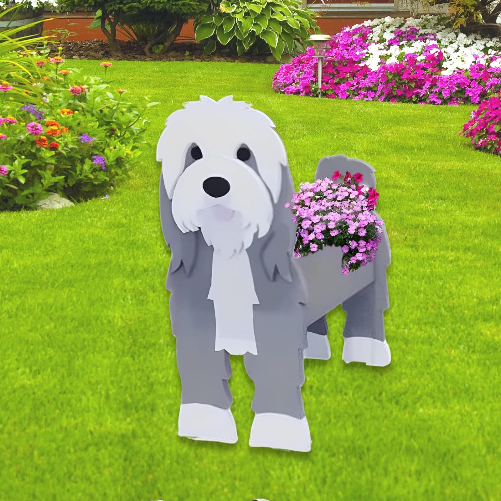 Strolfay Baba Collie Dog Planter Plant Pots,Cute Dog Flower Planter,Gifts For Pet Lovers,Unique Animal Plant Pots,Office,Indoor