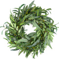 Olive Wreath for Front Door 22 inch, Greenery All Season Wreath with Olive Leaf Fruit, Home Decoration for Outdoor Living Room I