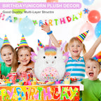 Suzzipals 17' Happy Birthday Unicorn Plush Pillows, Squishy Unicorn Stuffed Animal, Stuffed Unicorn Pillows Unicorn Decor, Unic