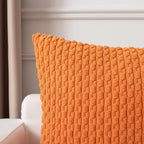 Kevin Textile 2 Packs 26X26 Pillow Covers Euro Pillow Covers With Stripe Pattern Big Throw Pillow Covers For Couch Bedroom Orange 66X66 Cm