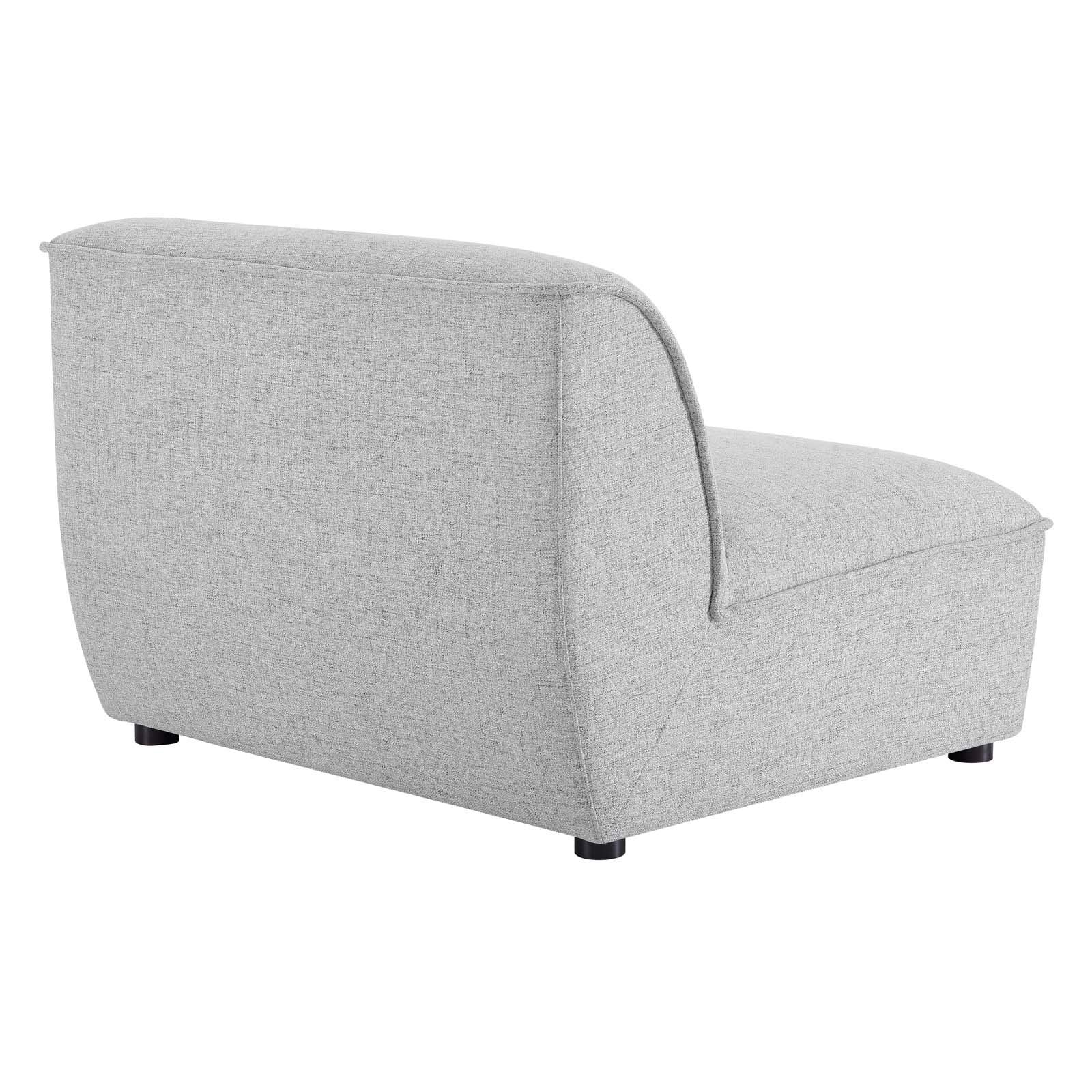 Modway Comprise Fabric Upholstered Sectional, Right-Arm Chair, Light Gray