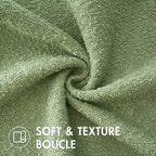 Miulee Set Of 2 Sage Green Throw Pillow Covers 18X18 Inch Decorative Couch Pillow Covers Textured Boucle Accent Solid Spring Pillow Cases Soft For Cushion Chair Sofa Bedroom Livingroom Home Decor