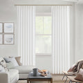 Vision Home White Pinch Pleated Semi Sheer Curtains Textured Light Filtering Window Curtains 108 Inch For Living Room Bedroom Ra
