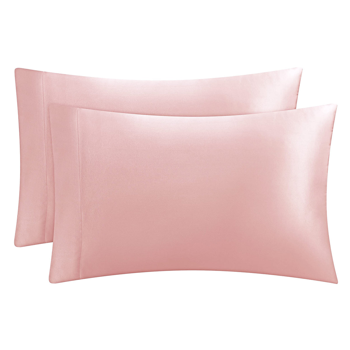 Juicy Couture Satin Pillowcase For Hair And Skin, Pink Queen Size Pillowcase Set Of 2 - Silky Satin Cooling Pillow Covers With E