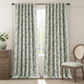 Jinchan Blackout Floral Curtains For Bedroom, 108 Inches Long Curtains With Printed Flower Black Out Curtains, Rod Pocket Back T