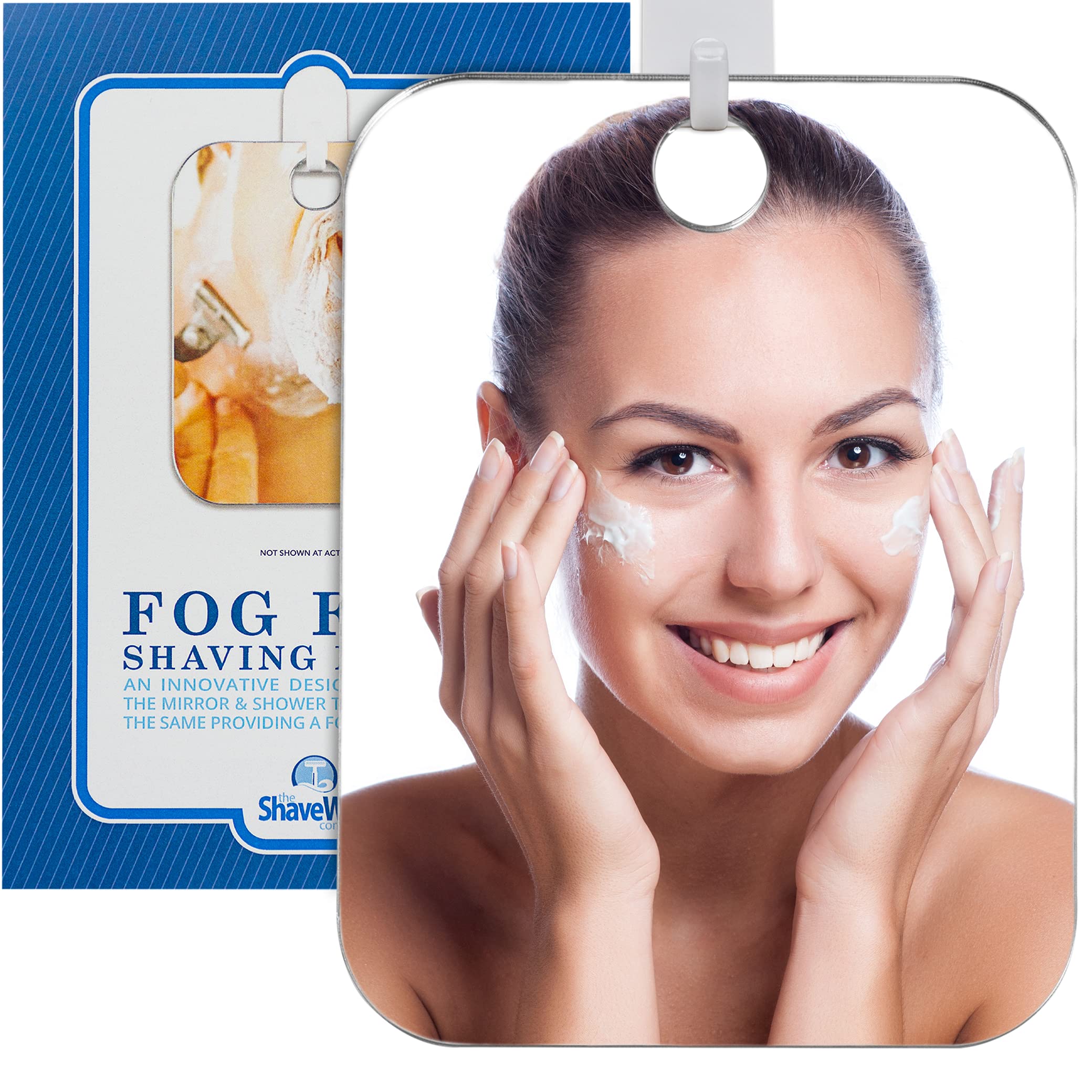 The Shave Well Company Original Anti-Fog Shaving Mirror | Fogless Bathroom Shower Mirror with Handheld Option for Men and Women 