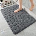 YIHOUSE Memory Foam Cobblestone Rugs Super Water Absorbent Bath Mats for Bathroom Machine Washable Bath Rugs(20x32,Dark Gray)