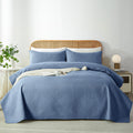 Wuruibo Bluish Grey King/Cal King Quilt Bedding Set, 3 Pieces Lightweight Bedspreads With Pillow Shams, Microfiber Modern Thin C