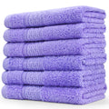 Cleanbear Wash Cloths Cotton Facecloths, Large Face Cloths 6 Ultra-Soft Washcloths for Bathroom and Guestroom, Fade-Resistant Fa