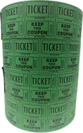 The Ticket Gurus-Raffle Tickets - (4 Rolls Of 2000 Double Tickets) 8,000 Total 50/50 Raffle Tickets-(4) Green Rolls