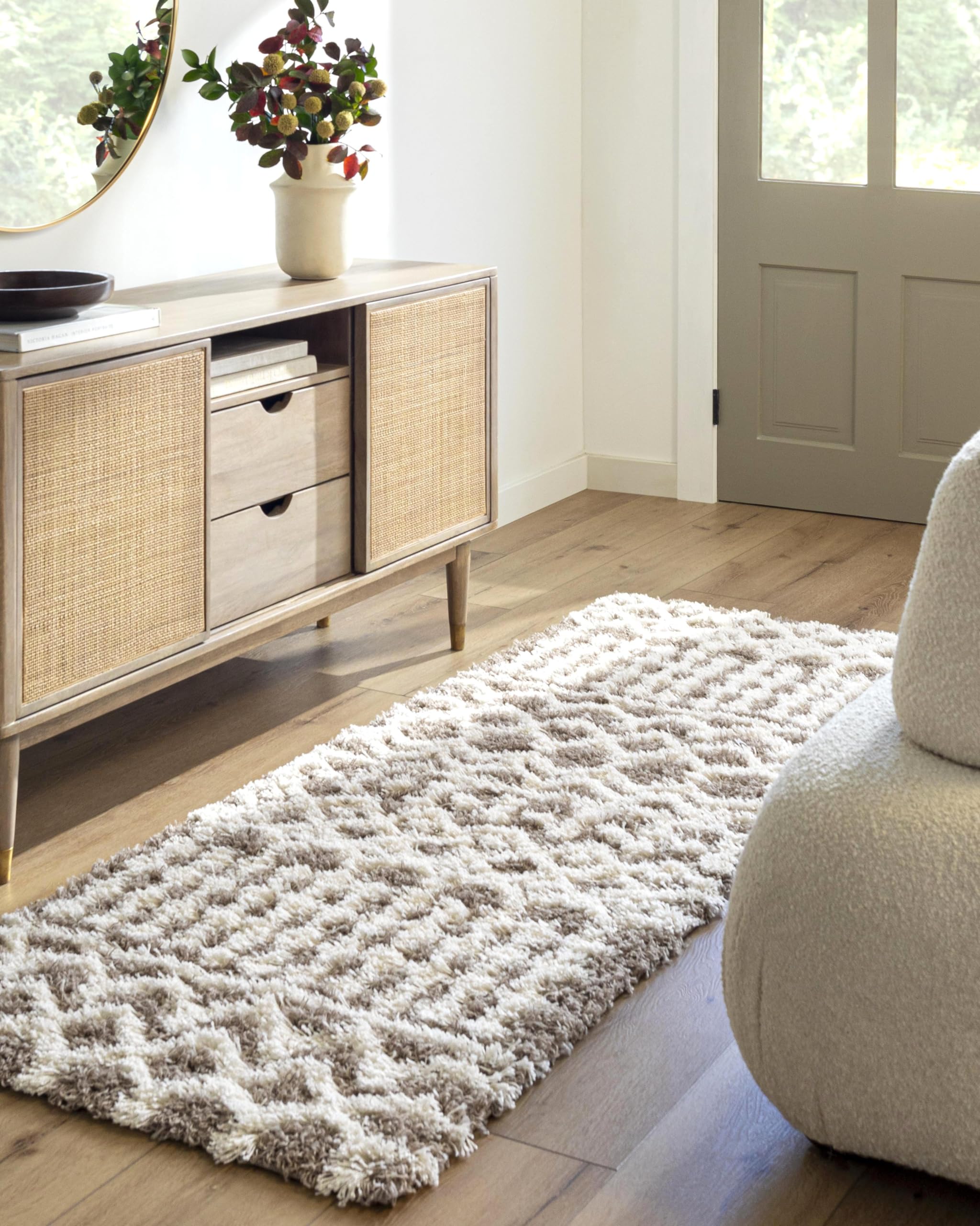 Livabliss Hapsburg Moroccan Shag Runner Area Rug, 27 x 73 , Medium Brown