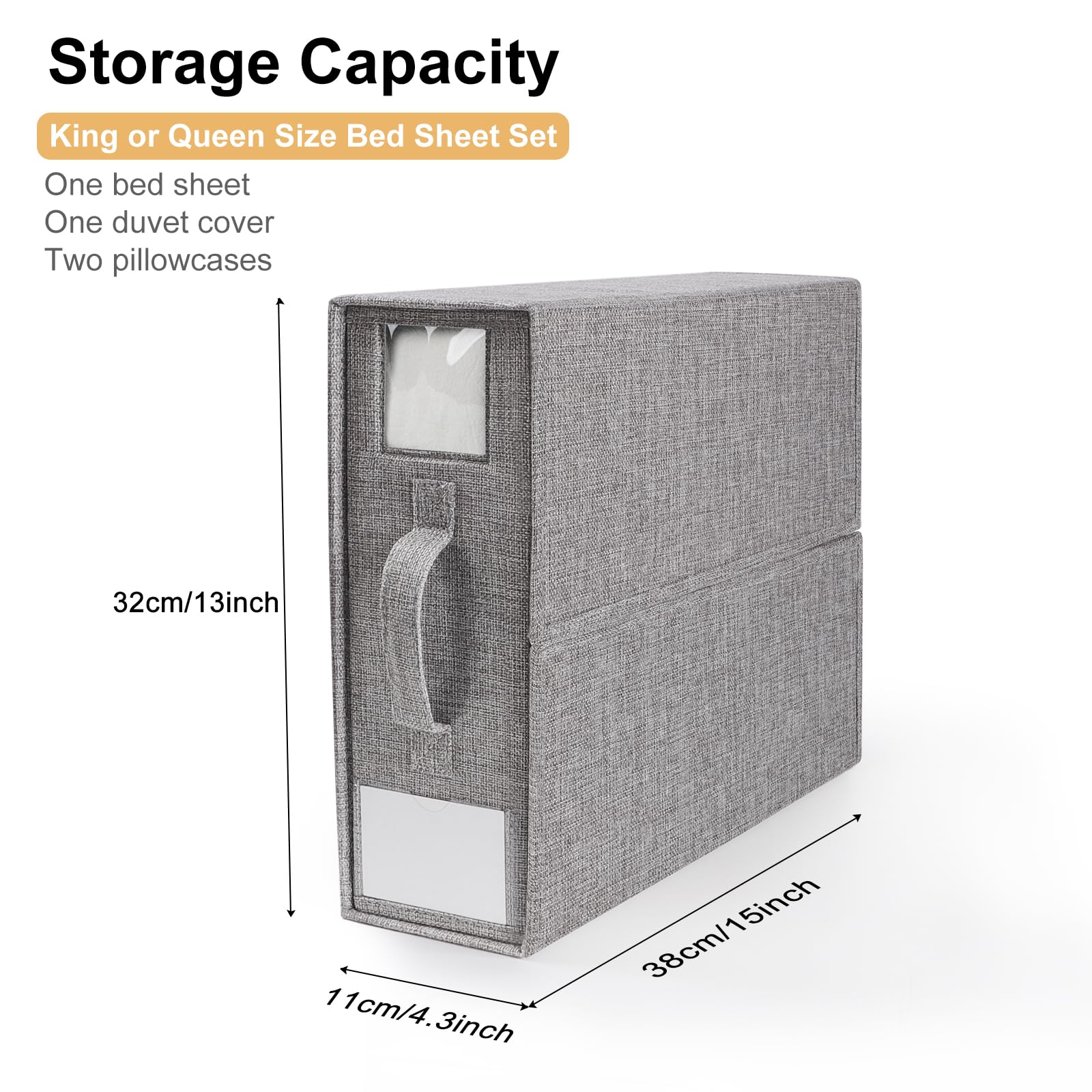 Dellan Bed Sheet Organizer, Linen Closet Organizers And Storage, Foldable Cube Sheet Set Organizer (6 Pack)