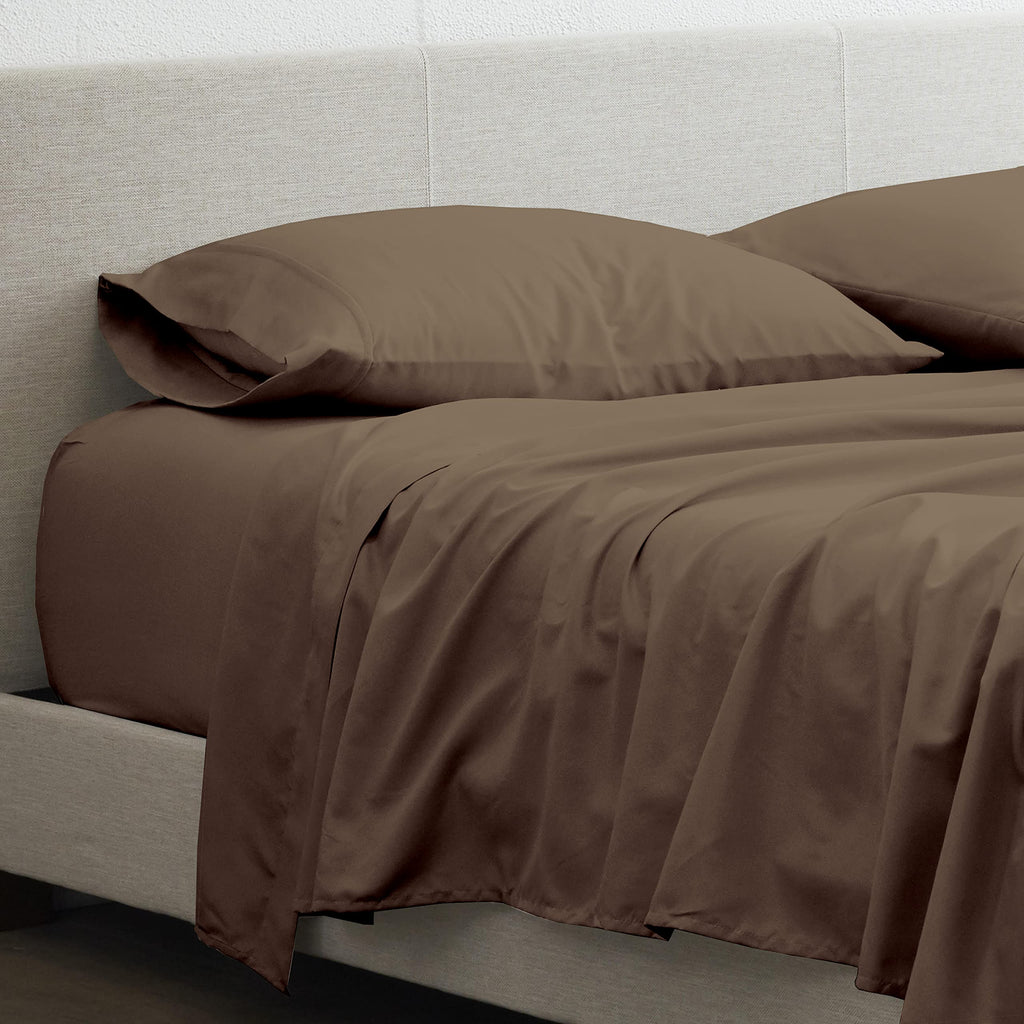 Mygiza Sheets,100% Giza Egyptian Cotton Sheets-California King Size Giza Cotton Sheets Set To Fit Upto 18 Inches Deep Mattress (4 Pcs) Taupe