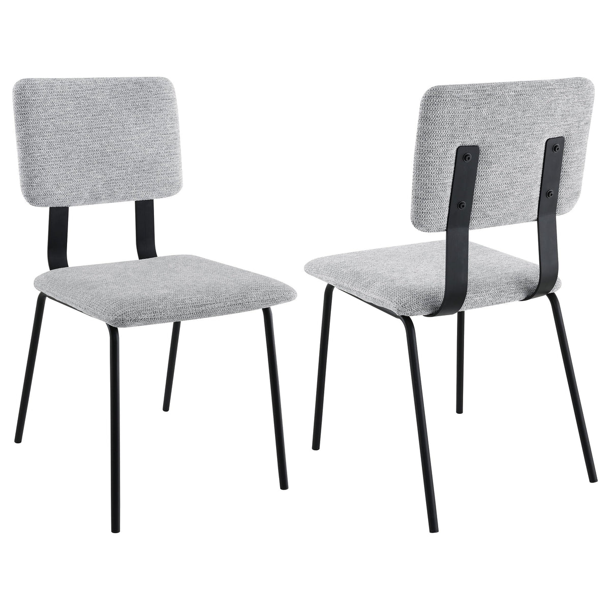 Coaster Home Furnishings Calla Fabric Upholstered Dining Side Chair Grey (Set of 2)