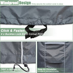 Patio Table Cover, Waterproof Outdoor Table Cover Rectangular, 500D Heavy Duty, All Weather Protection Patio Furniture Cover For Outdoor Furniture Set, 90' L X 62' W X 29' H -Grey