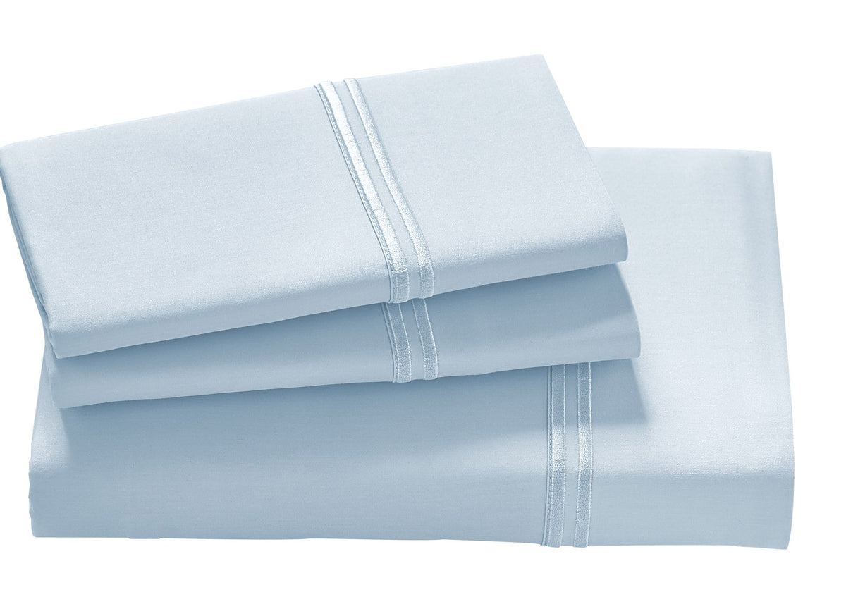 PureCare Arbor Premium Modal Long-Staple Cotton Sheet Set, Split California King, Blue