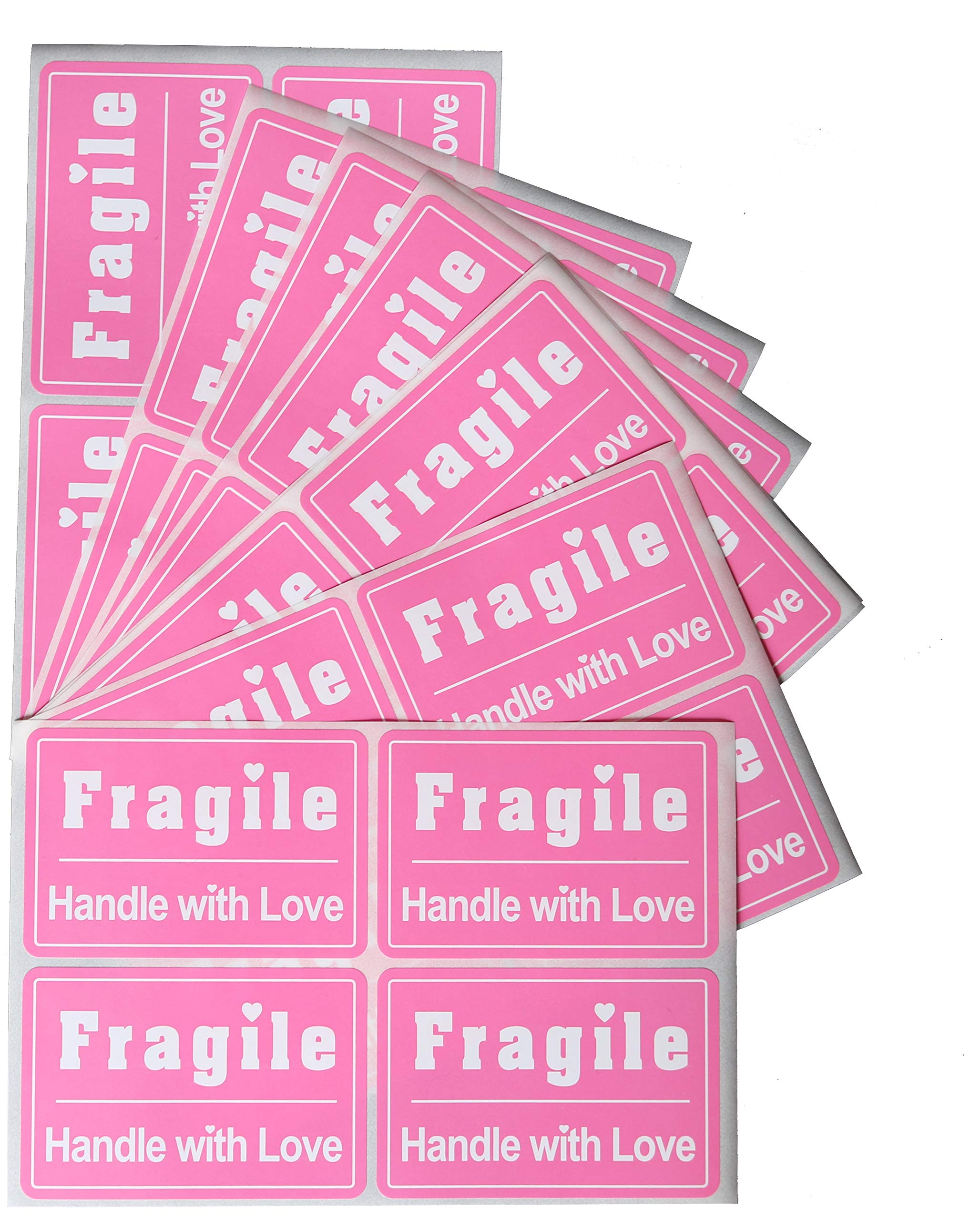 Fragile Stickers,Meshakippa 2X3' 200Pcs Cute Fragile Stickers Personal Stickers For Shipping Box,Personal Mailing,Girls Bags