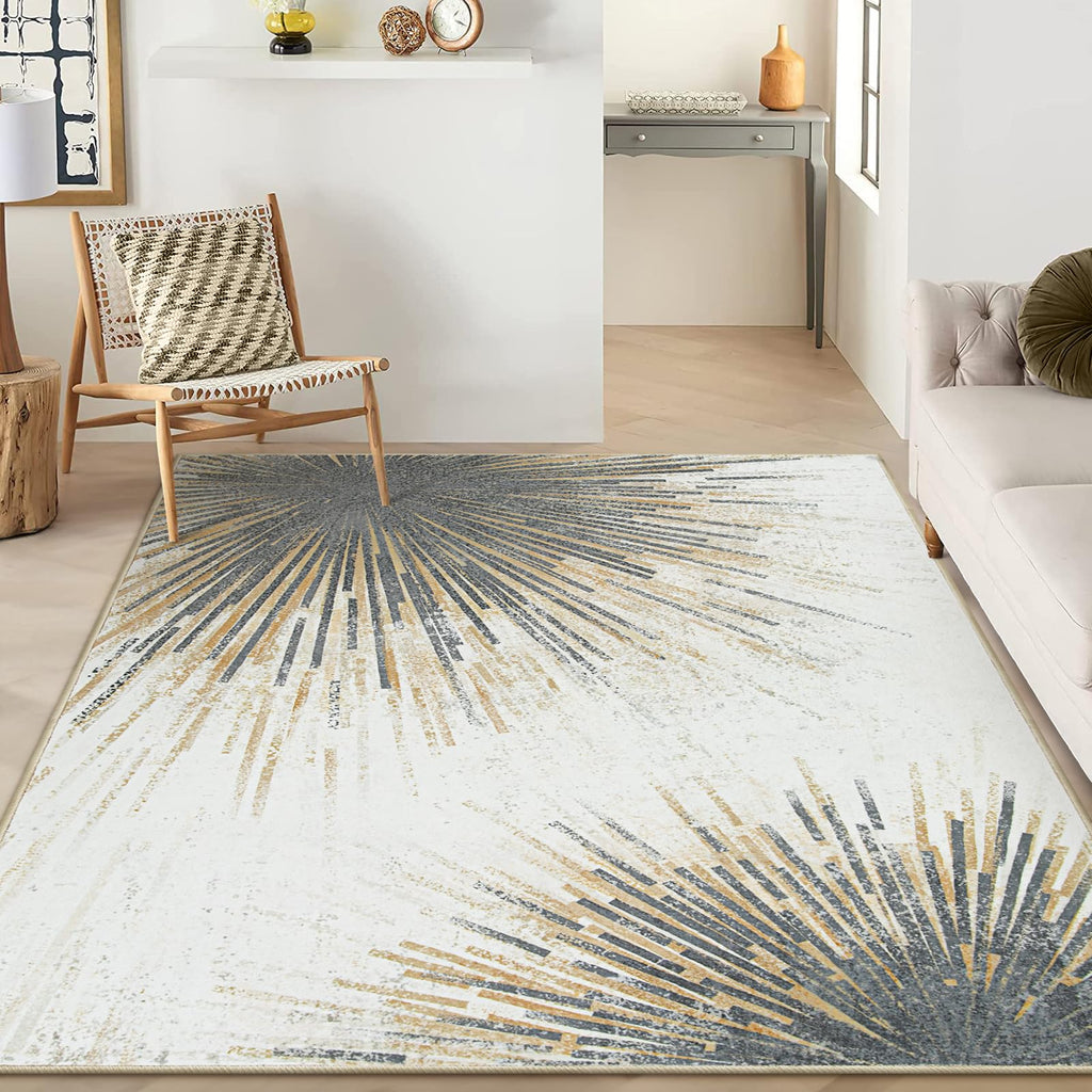 Lahome Modern Rugs for Living Room 5x7 Rug - Machine Washable Rugs Throw Soft Bedroom Area Rug Ultra-Thin Non-Slip Dining Room R