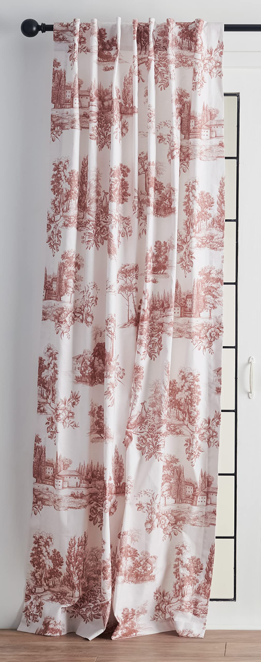 Maison D' Hermine 100% Cotton Curtain Trianon Brown One Panel Curtains For Living Rooms Bedrooms Offices Tailored With A Rod Poc