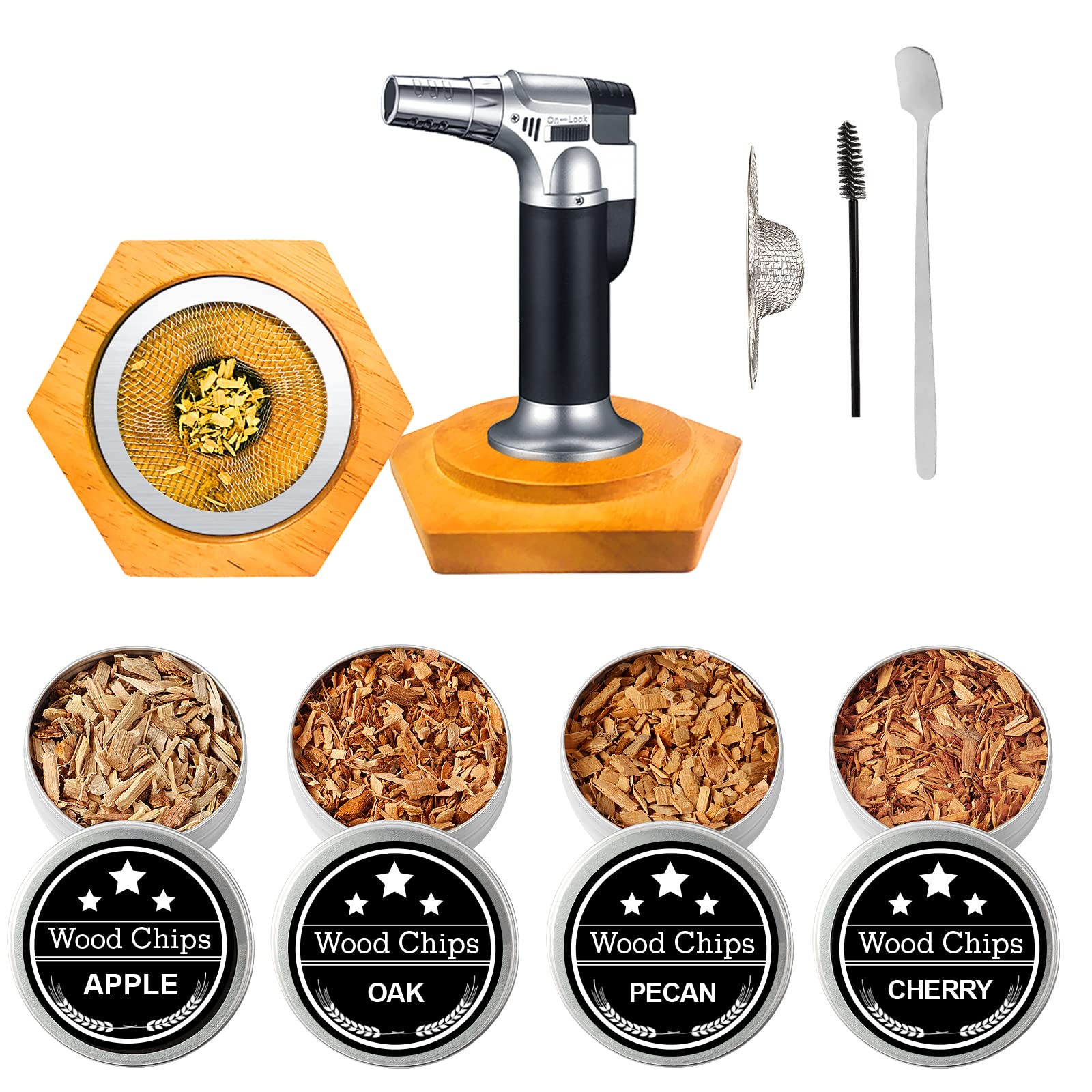 Weicha Bourbon Whiskey Gifts For Men - Fun Cocktail Smoker Kit With Torch, Birthday Anniversary Unique Gifts For Husband Dad Gra