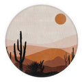 Knibeo Desert Boho Mouse Pad, 7.9 X 7.9 Inch Waterproof Rubber Aesthetic Mouse Pad, Boho Desk Decor, Minimalist Desk Accessories