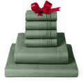 Mellanni Full Sheet Set - 6-Piece Iconic Collection Bedding, (Including 4 Pillowcases), 16-Inch Deep Pocket, Easy Care, Extra Soft, Cooling Sheets, Brushed Microfiber - Sage