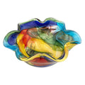 HomeRoots 85 Multicolor Art Glass Floppy Centerpiece Bowl