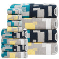SEMAXE Bath Towel Set, 12 Piece Cotton Towel Set for Bathroom, More Towels for Family Use, Quick Dry with Hanging Loops, Easy Ca