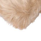 HomeRoots Decor 3-inch x 5-inch Tan Rectangular Faux Fur - Area Rug