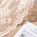 Blush Pink Lace Curtains 108 Inches Long 2 Panels Romantic Floral Sheer Curtains For Living Room Bedroom Rod Pocket Light Filter