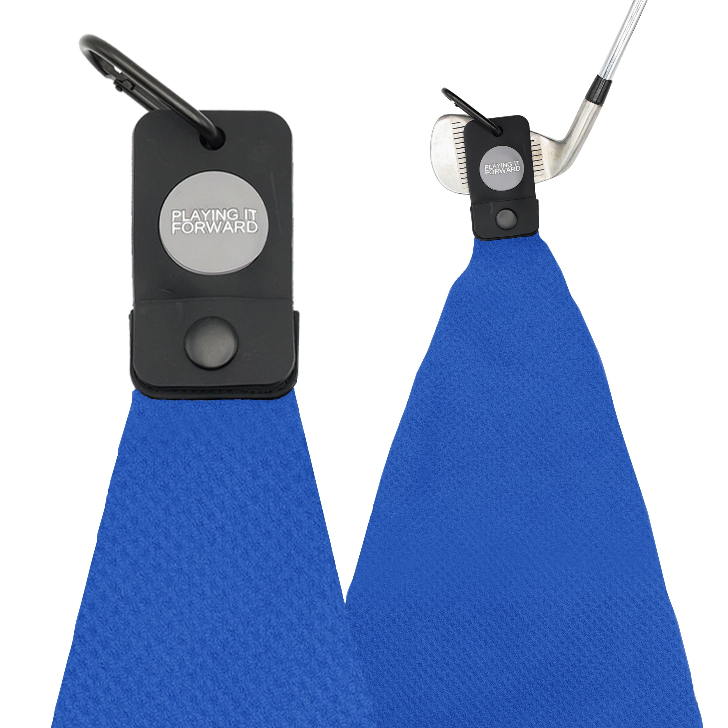 Playing It Forward Magnetic Golf Towel with Clip - Waffle Weave Microfiber Towel with Industrial Strength Magnet for Strong Hold