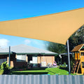Belle Dura 12'X12'X12' Triangle Sand Sun Patio Shade Sail Canopy Use For Patio Backyard Lawn Garden Outdoor Awning Shade Cover-1