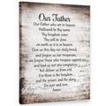PHAMTE Our Father Prayer Wall Decor,Christian The Lords Prayer Wall Art Decor,Inspirational Quotes Bible Verse Scripture Print F