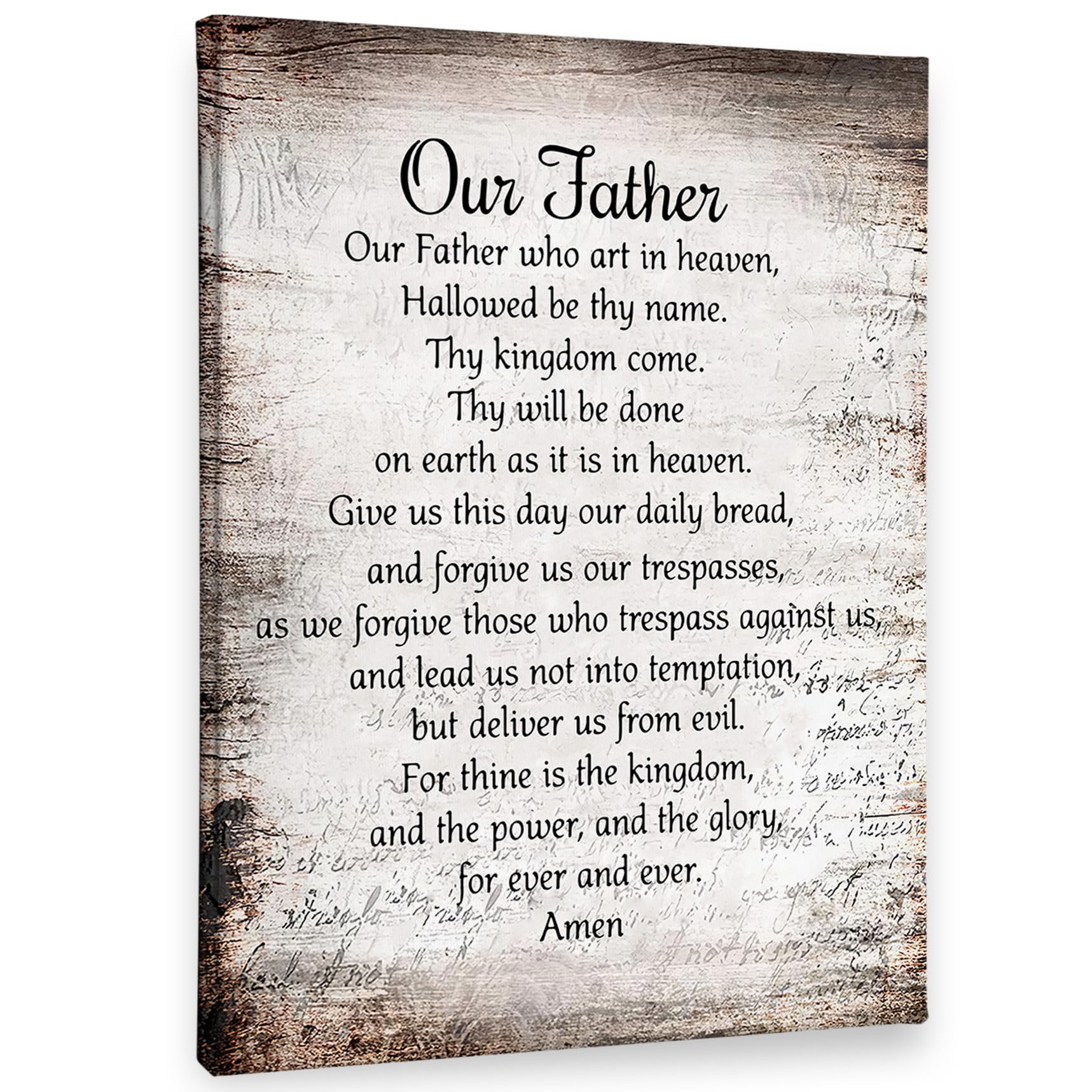 PHAMTE Our Father Prayer Wall Decor,Christian The Lords Prayer Wall Art Decor,Inspirational Quotes Bible Verse Scripture Print F