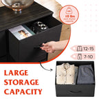 Wlive 10-Drawer Dresser, Fabric Storage Tower For Bedroom, Hallway, Nursery, Closets, Tall Chest Organizer Unit With Textured Print Fabric Bins, Steel Frame, Wood Top, Easy Pull Handle, Charcoal Black
