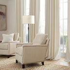 Ryb Home 90 Inches Beige Velvet Curtains - Rod Pocket & Back Tab Super Soft Winter Window Panels Privacy Theraml Insulted Drapes For Bedroom Bathroom, W52 X L90, 1 Pair