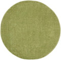 Nourison Essentials Indoor/Outdoor Green 4' X Round Area -Rug, Easy -Cleaning, Non Shedding, Bed Room, Living Room, Dining Room, Backyard, Deck, Patio (4 Round)