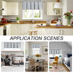 Dwcn Valance Curtains For Living Room, Rod Pocket Bathroom/Basement Curtain Valance Shot Topper, 1 Panel, 42 X 12 Inch, Silver G