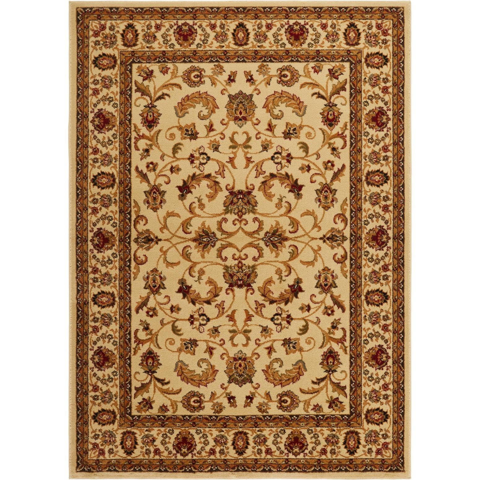 Home Dynamix Royalty Elati Traditional Ornate Damask Area Rug, 5 ft 2 in x 7 ft 2 in, Ivory/Beige