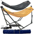 Tranquillo Combo X2 Hammocks With Stand For Outside & Tree Straps, Heavy Duty Hammock With Stand 600Lbs For Indoor Outdoor Patio