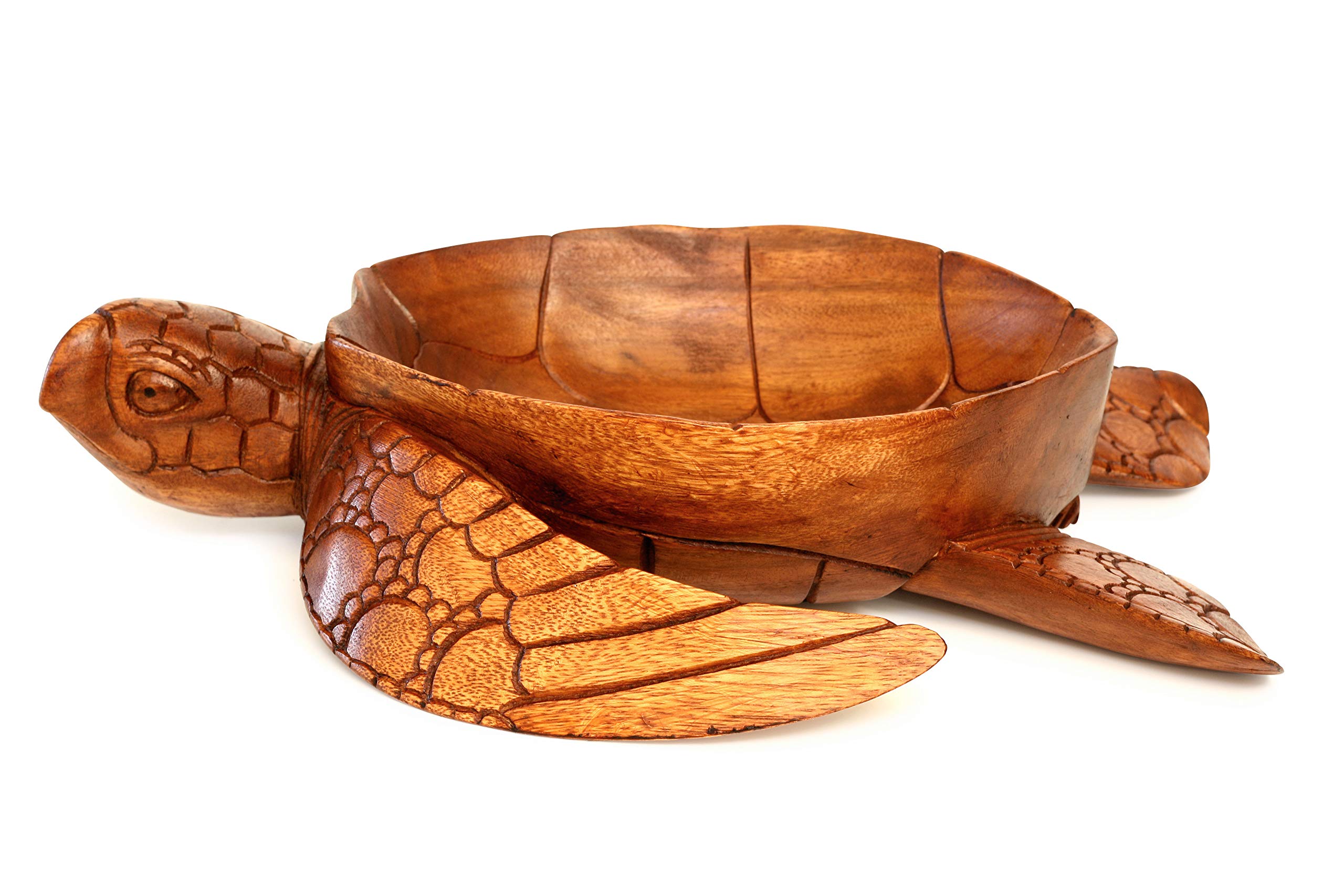G6 Collection Wooden Handmade Turtle Fruit Decorative Bowl Centerpiece Hand Carved Art Home Decor Decoration Artwork Handcrafted
