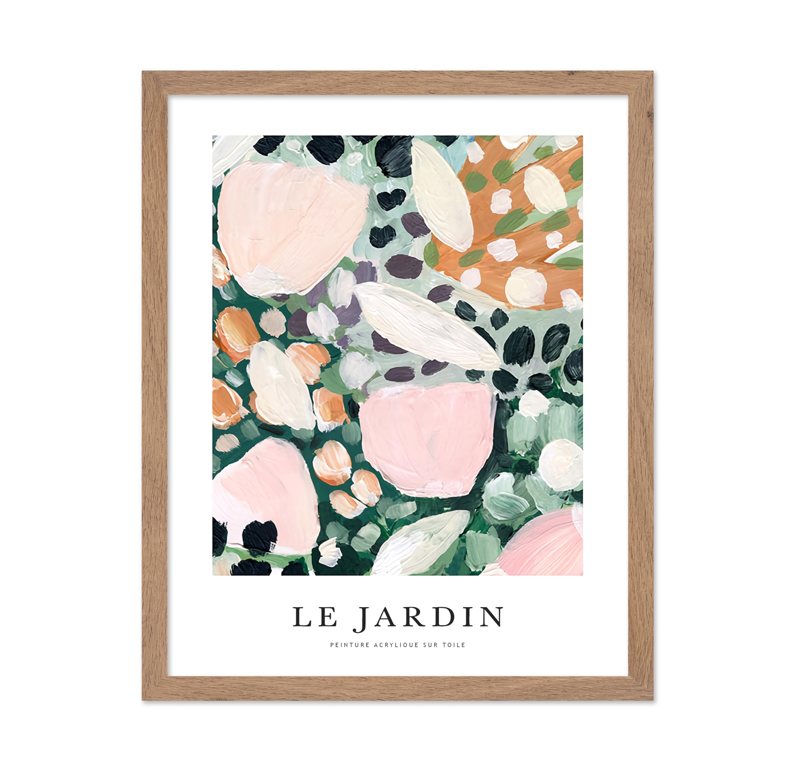 Poster Master Vintage Watercolor Poster - Abstract Print - Le Jardin, Acrylic, Flower Petals, Colorful, Aesthetic - Gift for Flo