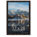 wallsthatspeak 17x28 Espresso Brown Picture Frame for Puzzles Posters Photos or Artwork