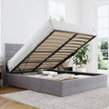 Novilla Full Bed Frame with Upholstered Headboard, Platform Bed Frame, Solid Wood Slat Support, Noise-Free, No Box Spring Needed