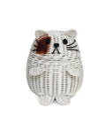 G6 COLLECTION Cat Rattan Storage Basket With Lid Decorative Bin Home Decor Hand Woven Shelf Organizer Cute Handmade Handcrafted 