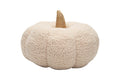 Pearhead Sherpa Pumpkin, Plush Stuffed Halloween Home Decorations, Modern Fall Home Decor, 6.5' x 9', Cream