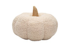 Pearhead Sherpa Pumpkin, Plush Stuffed Halloween Home Decorations, Modern Fall Home Decor, 6.5' x 9', Cream